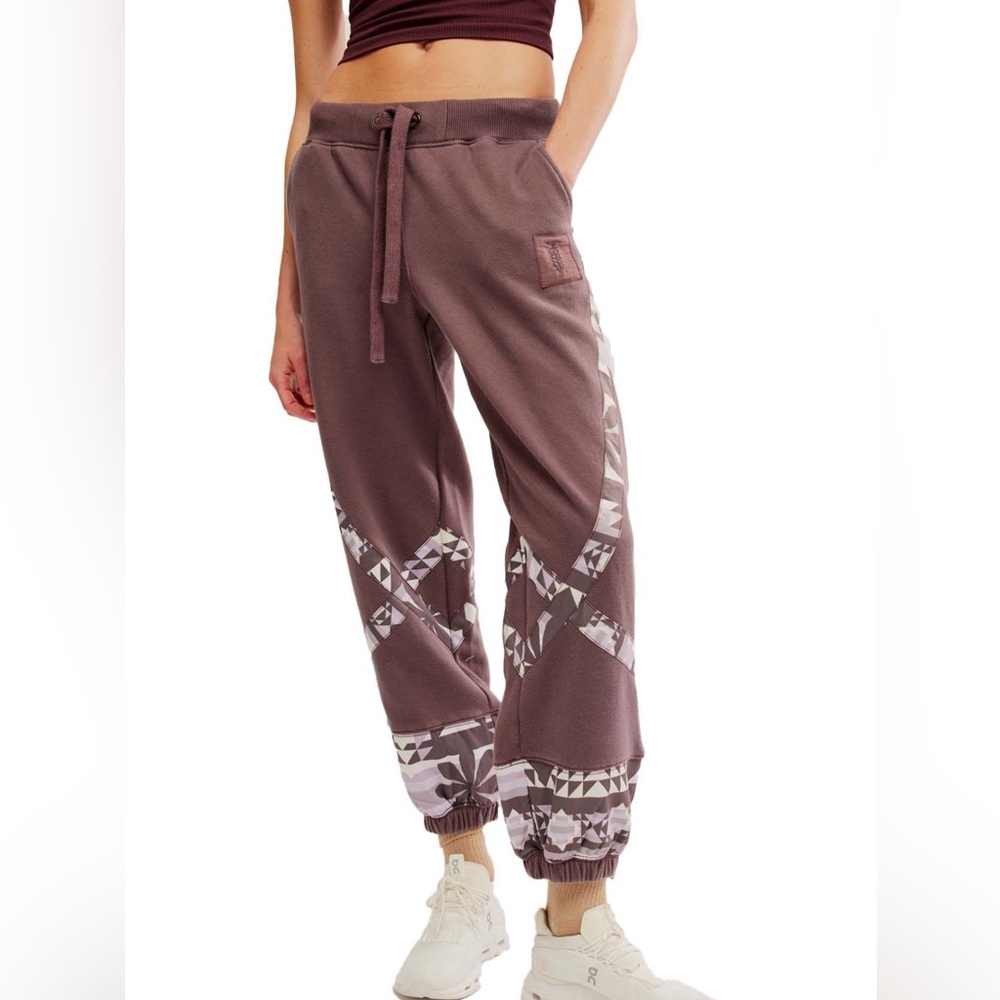 FP Movement by Free People Geometric Mauve Joggers